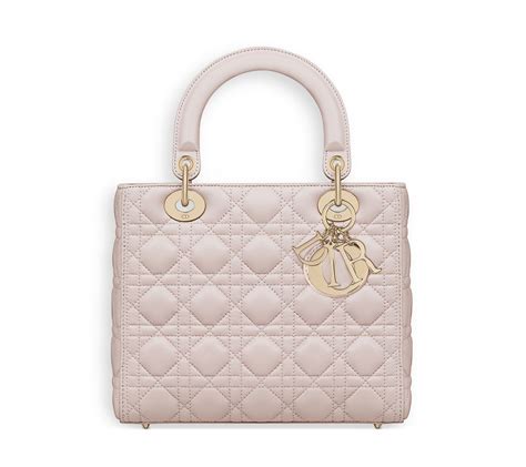 lady dior bag in rose poudre lambskin other col|DIOR.